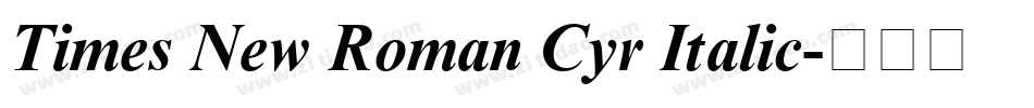 Times New Roman Cyr Italic字体转换